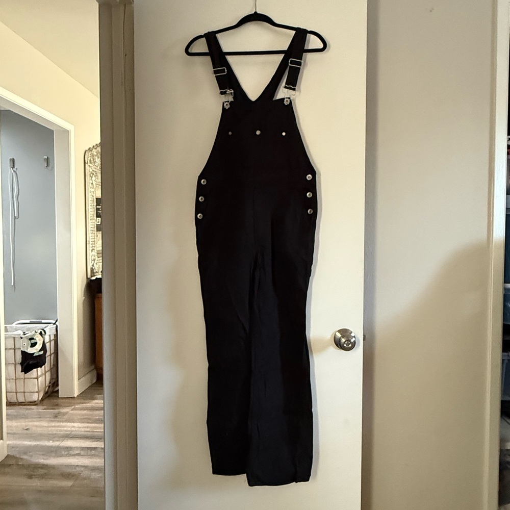 rag & bone Black Overalls